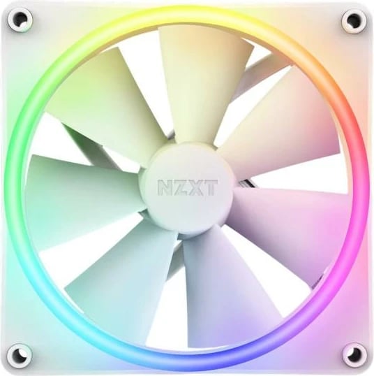 Ventilator kasë, NZXT F Series F140 RGB DUO (RF-D14SF-W1 RFD14SFW1), 140mm, RGB, i bardhë