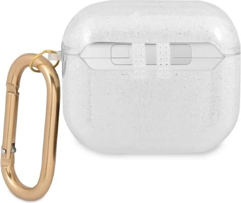 Mbështjellës Guess GUA3UCG4GT për AirPods 3, Transparent Glitter