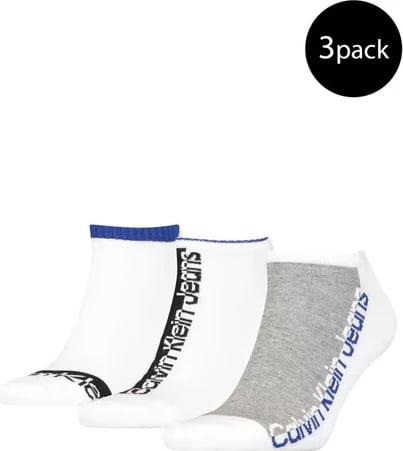 Çorape për meshkuj Calvin Klein, 3 palë, të bardha