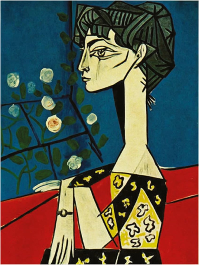 Pikturë dekorative në kanavacë, Jacqueline me lule, DC252, 30x40cm