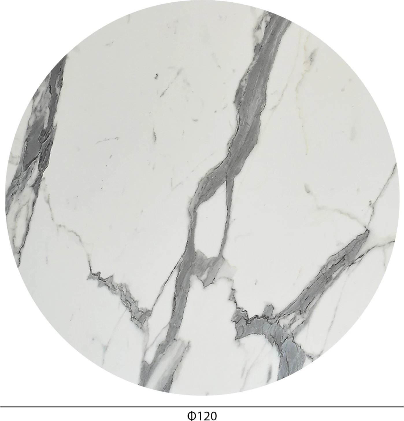 Sipërfaqe tavoline rrethore, ngjyrë mermeri të bardhë, FH6351.31, 120cm