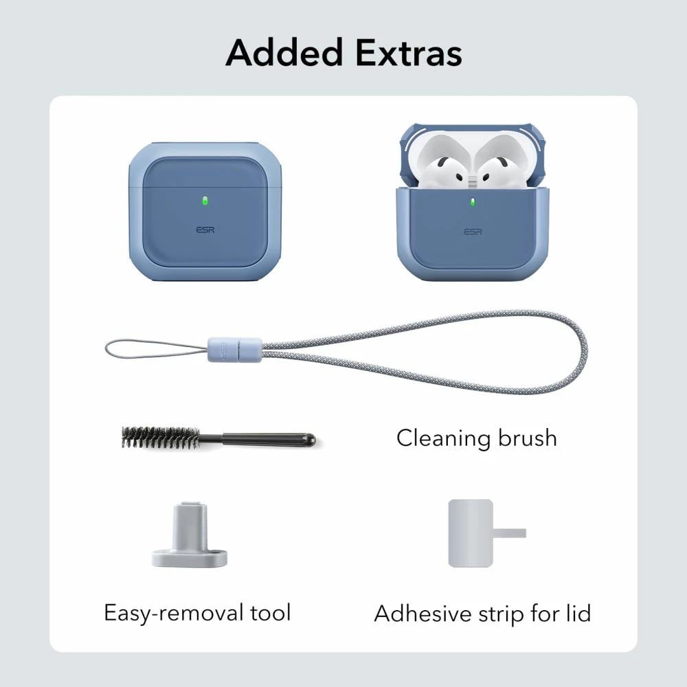 Mbështjellës ESR Orbit HaloLock për AirPods 4, MagSafe, Blu