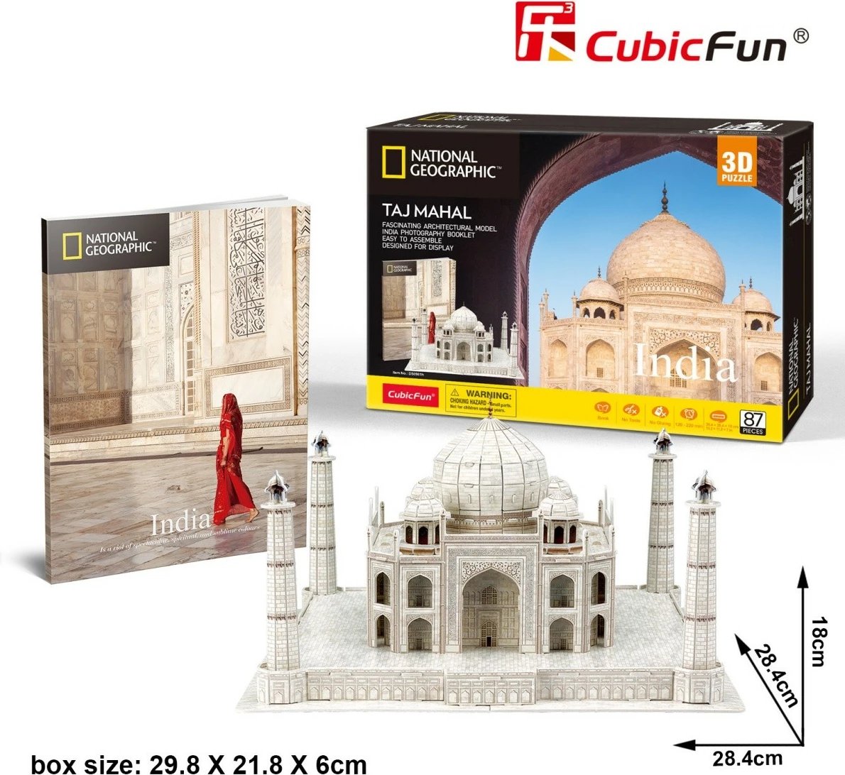 Puzzle 3D Cubic Fun National Geographic Taj Mahal, 87 pjesë