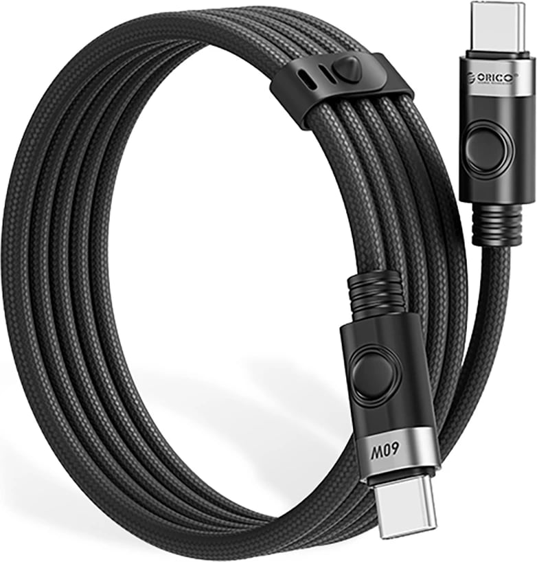 Kabllo Orico CDX, USB-C në USB-C, 1m, 60W, e zezë