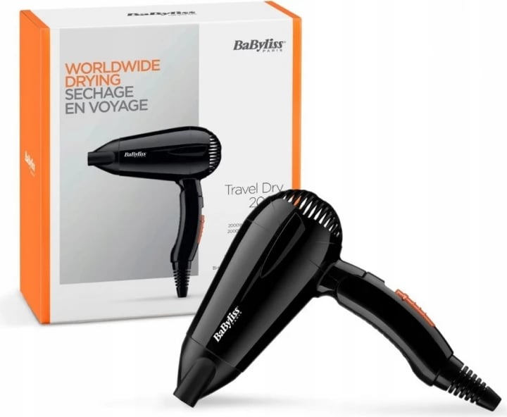 Tharëse flokësh, BaByliss, 5344E, 2000W, motor DC, udhëtim, 2 shpejtësi, temperatura të rregullueshme, e zezë