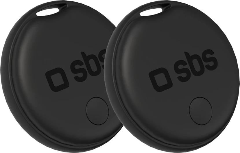 Lokator universal, SBS Track My Dual, kompatibilitet iOS/Android, rreze deri 20 m, alarm 60 dB, bateri CR2032, e zezë, set 2 copë