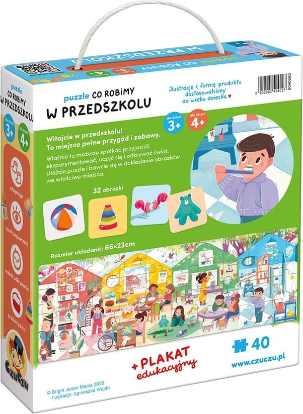 Puzzle edukativ CzuCzu 4027, 40 pjesë, për fëmijë, shumëngjyrësh, set