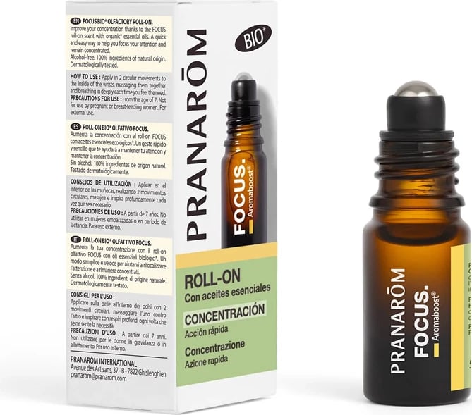 Roll-on për fokus Pranarom Aromaboost Focus unisex 5ml