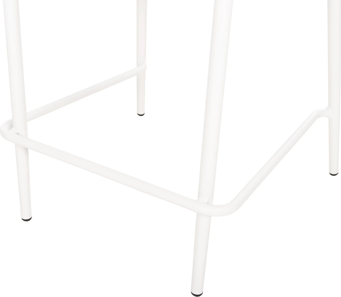 Karrige për bar, lartësi mesatare, EULO FH6087.02, alumin në të bardhë, ratan sintetik në bezhë, 60x60x99H cm