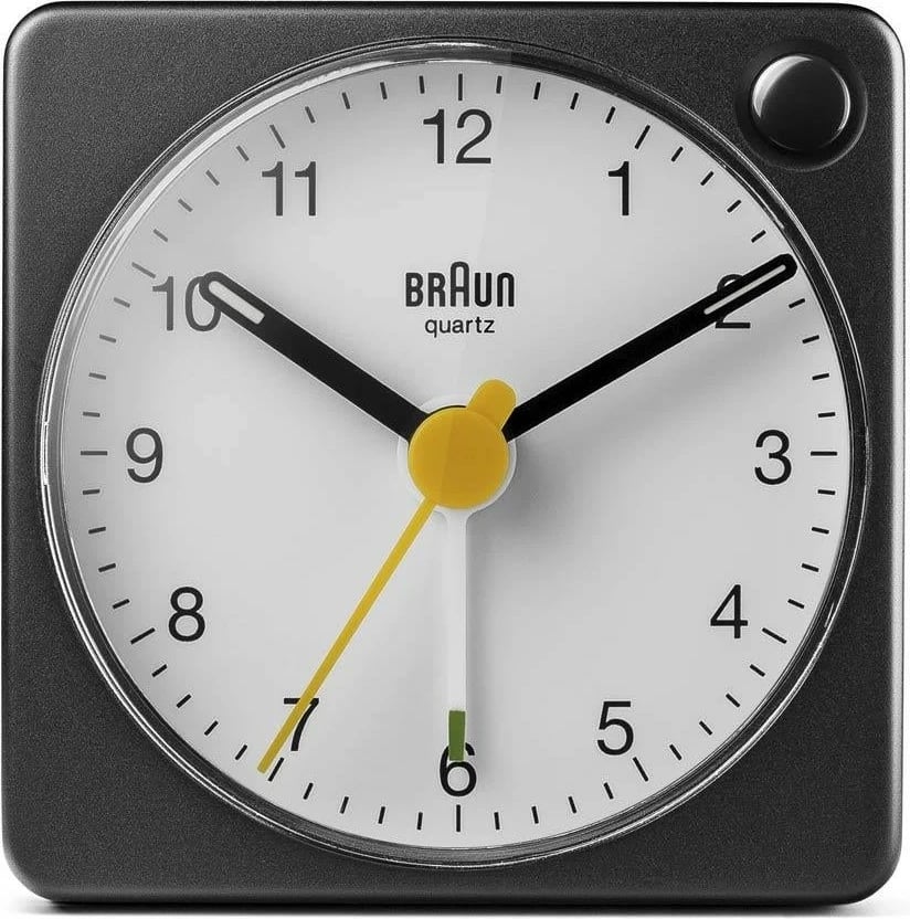 Orë tavoline Braun BC 02 XBW, kuarc, alarm, e zezë-bardhë