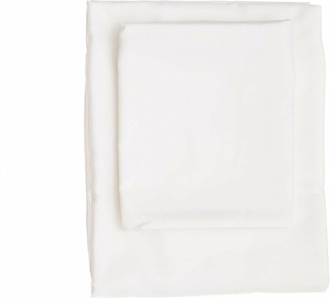 Çarçaf i bardhë fitted prej sateni, Double XL, L'essentiel