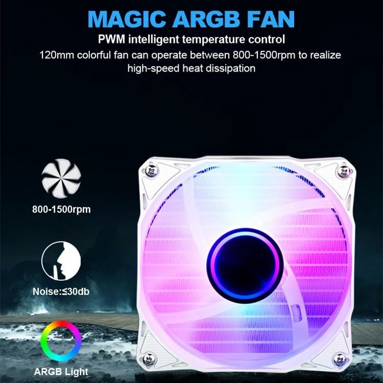 Ventilator Ftohës Me Ujë Për Kompjuter SAMA PS360mm black (Zezë)