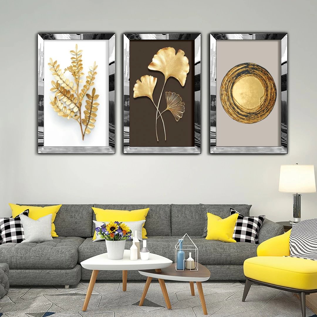 Pikturë dekorative MDF-Plexiglass (3 copë), Wallity, Huhu403, 30x40cm