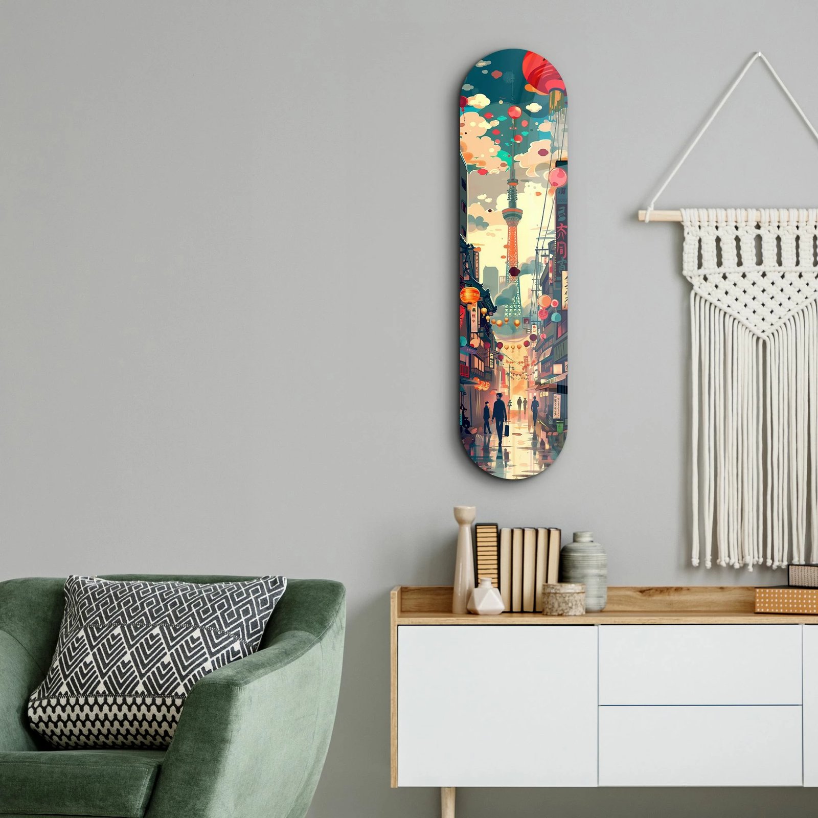 Pikturë dekorative prej xhami të temperuar, Wallity, Tokyo