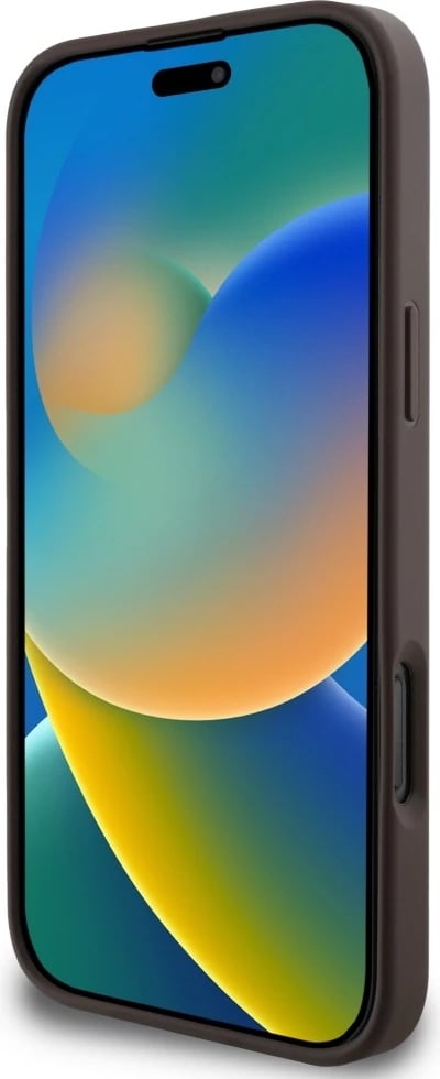 Mbështjellës Guess 4G Stripes me portofol MagSafe për iPhone 16 Pro Max, Kafe