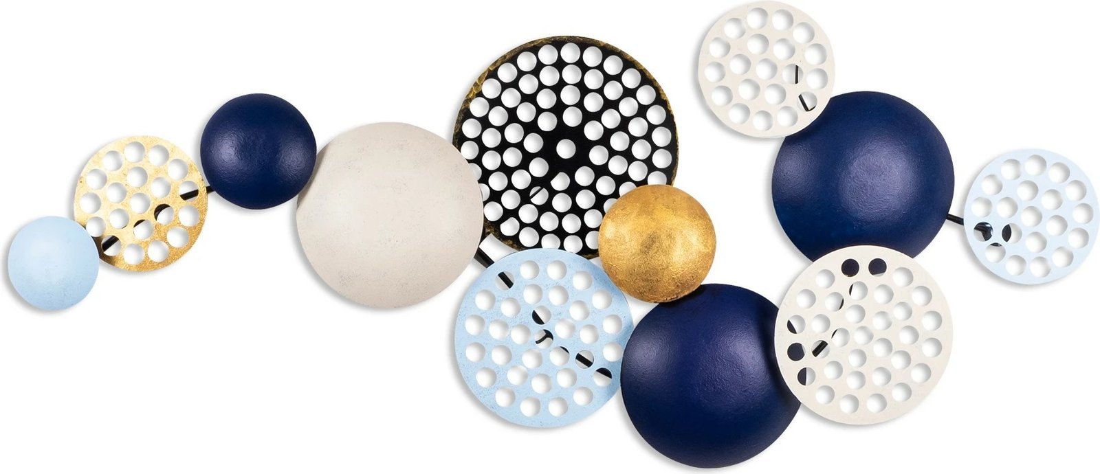 Aksesor dekorativ metalik për mur Wallity, Aurora 2, shumëngjyrësh, 95x40cm