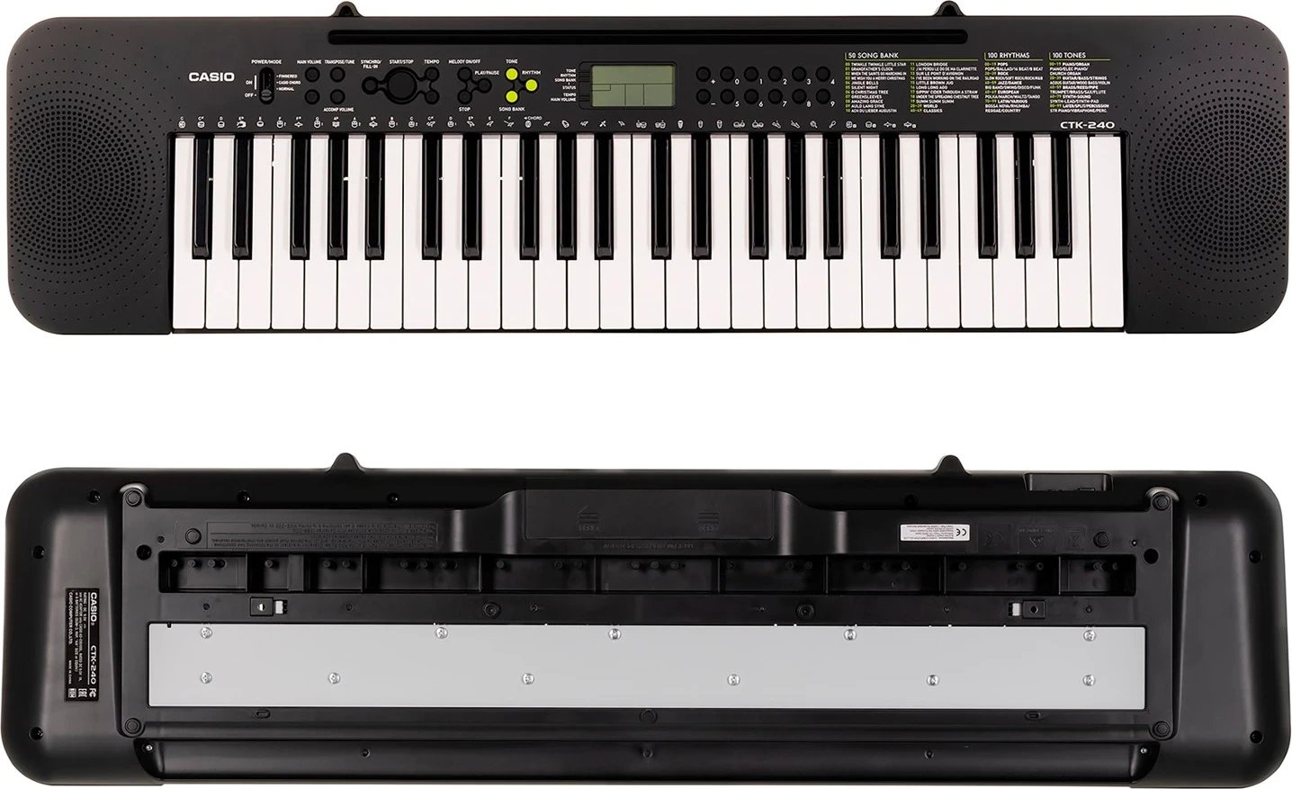 Tastierë MIDI Casio CTK-240, 49 çelësa, E Zezë dhe E Bardhë