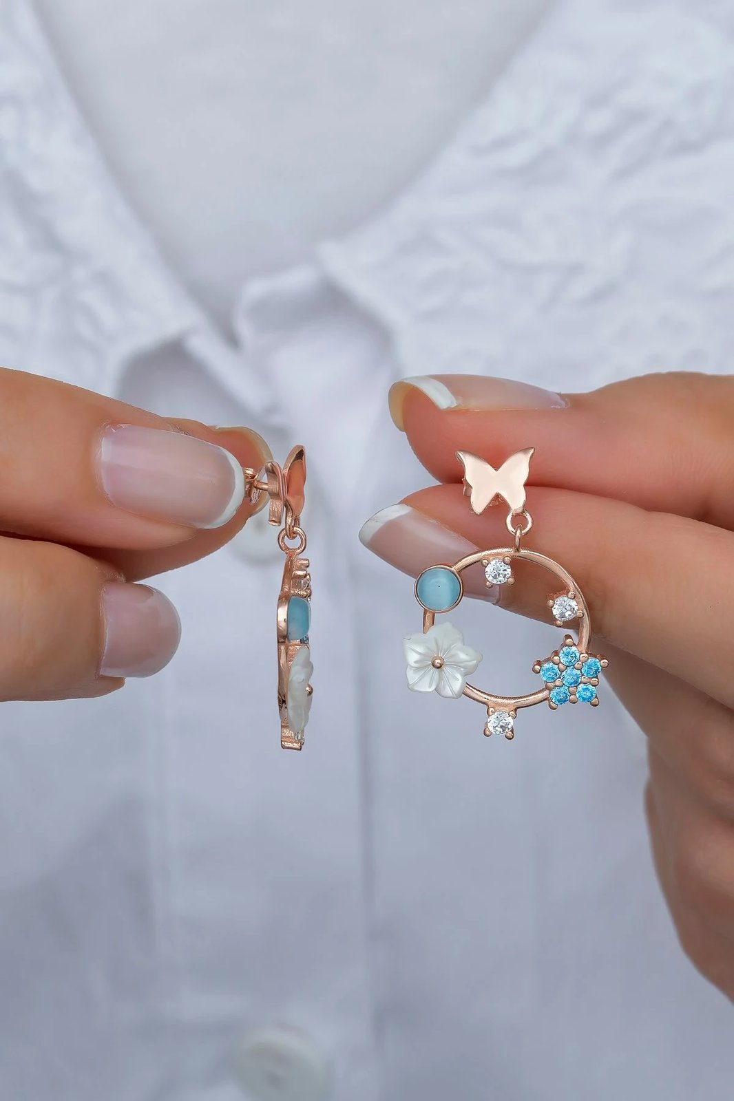 Vathë argjendi, ngjyrë rozë ari dhe kaltër, Jumeon, NRZ99363