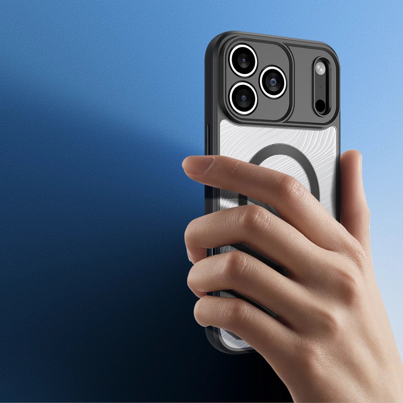 Mbështjellës Dux Ducis AIMO Mag për iPhone 17 Pro Max, MagSafe, i zi