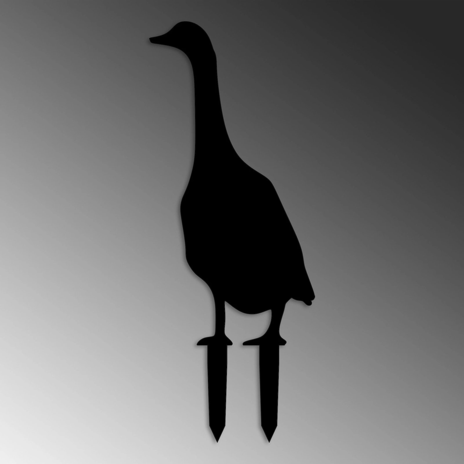 Dekor për kopsht, objekt dekorativ, patë, Aberto Design, ngjyrë e zezë, 65x26cm