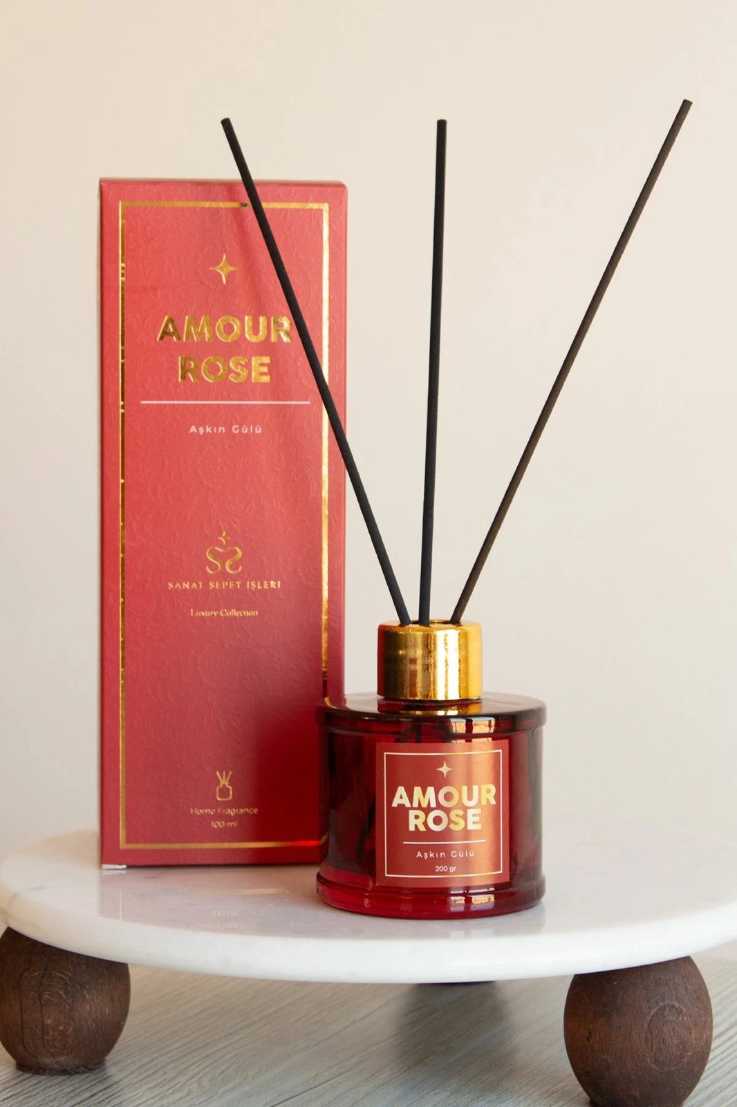 Shkopinj aromatizues, aromë trëndafili i kuq, Evila Originals Amaour Rose