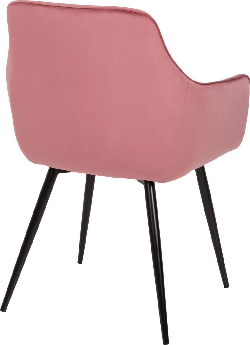 Karrige LATRELL FH8582.02 kadife rozë e zbehtë & këmbë metali të zeza 55x57x84Hcm., set prej 2 copash