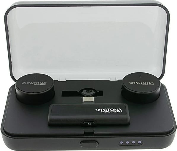 Set mikrofon lavalier PATONA PTS-I91S me kuti karikimi, i zi