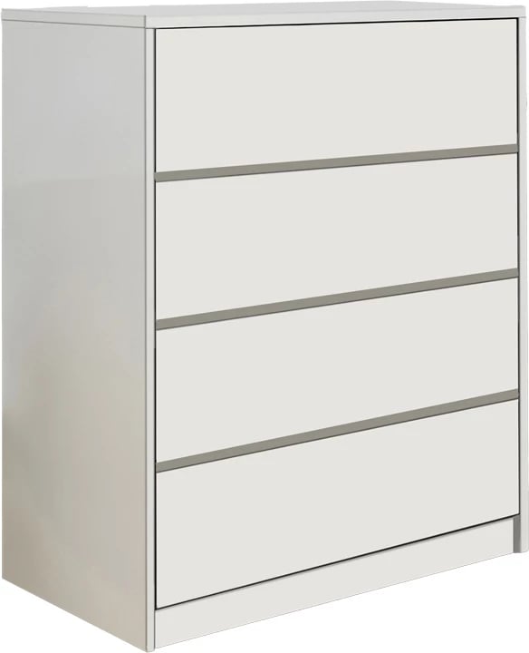 Komodë mdf me sirtarë, ngjyrë e bardhë, 80x40x80cm