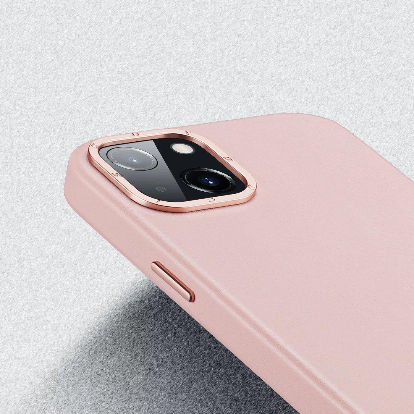Mbështjellës Dux Ducis Grit për iPhone 14 Plus, lëkurë ekologjike, MagSafe, rozë
