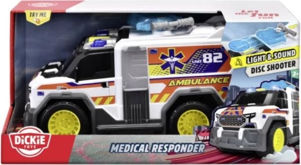 Lodër ambulancë Dickie A.S., 30 cm, shumëngjyrëshe