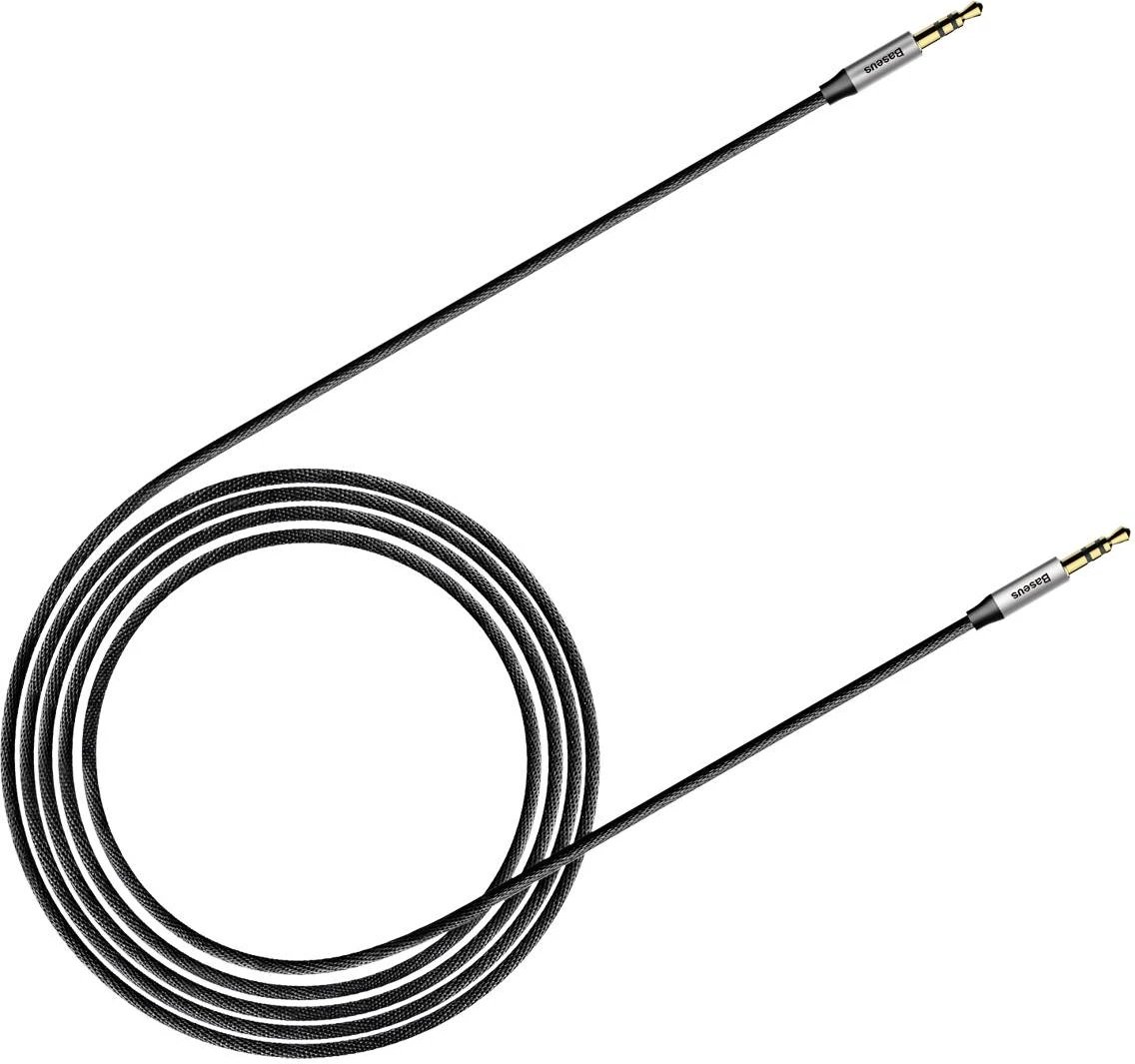 Kabllo audio AUX Baseus Yiven M30, 1.5m, mini jack 3.5mm, argjendtë-zi