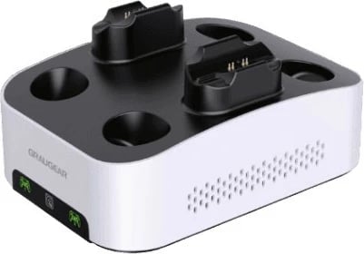 Kasë GrauGear Gaming me USB-C dhe stacion karikimi dual për PS5, e zezë/bardhë