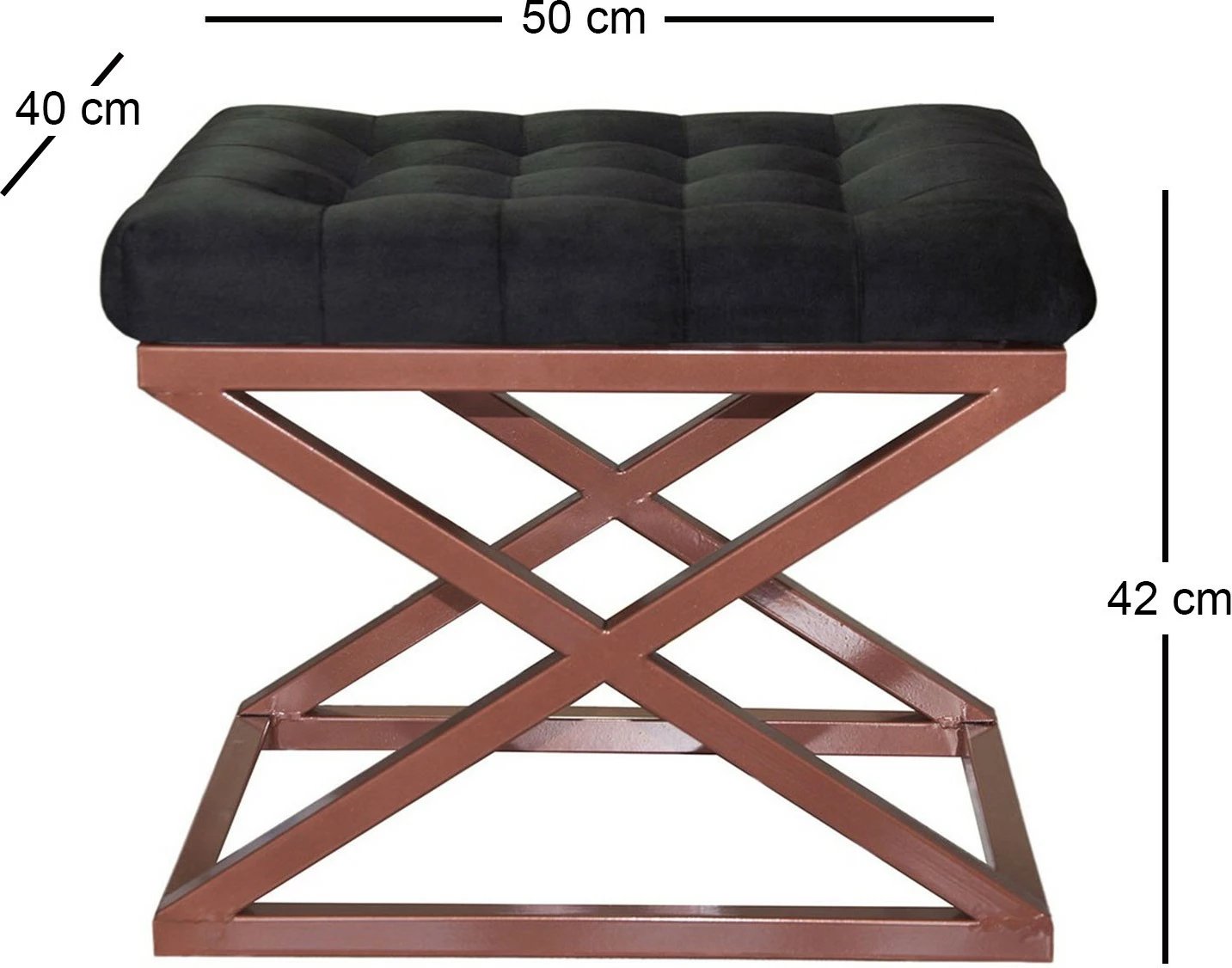 Puf Atelier del Sofa, ngjyrë bakri e zezë, Capraz
