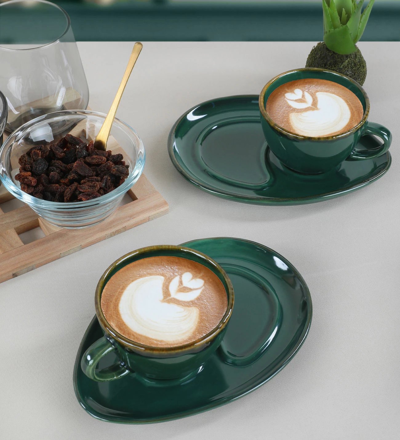 Set filxhanash kafeje (4 copë), Hermia Concept, jeshile, ST606004FRA5A839700MAGD200