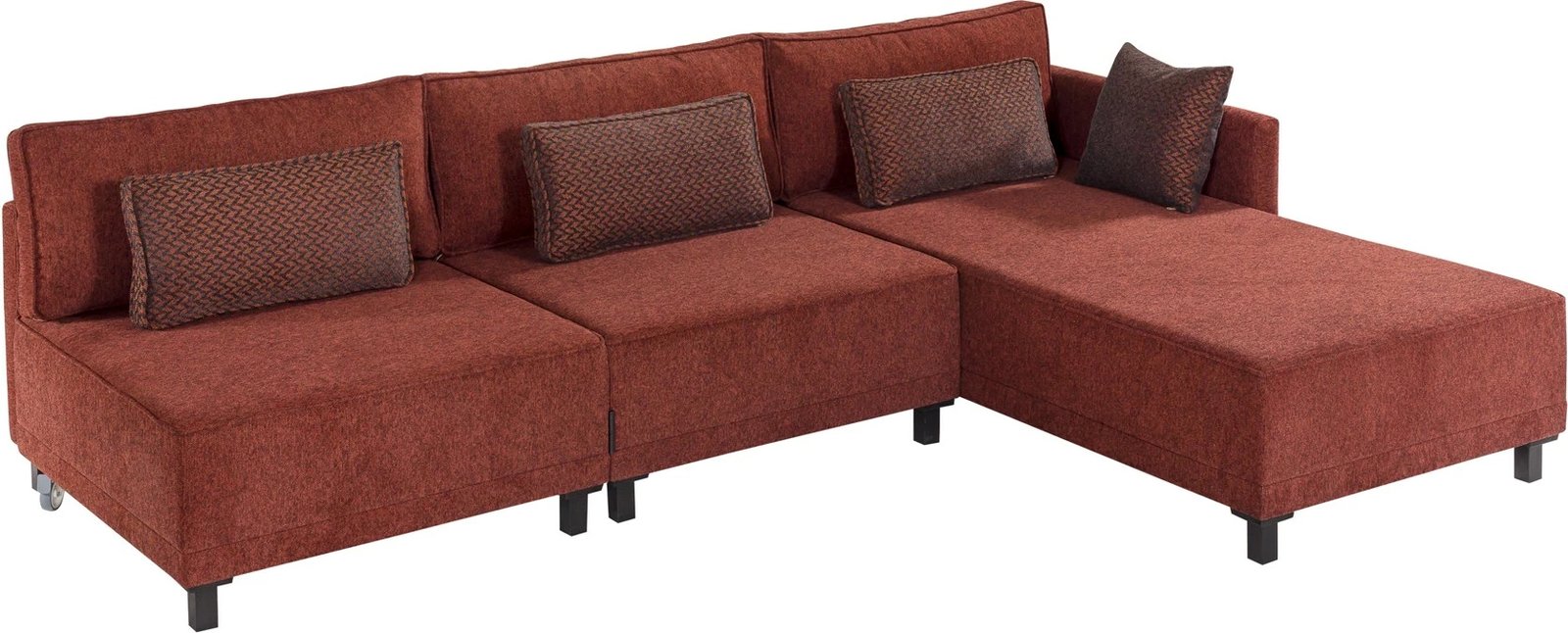 Kënd divan-krevat Atelier del Sofa, Matris, kënd i djathtë, ngjyrë e kuqe Claret