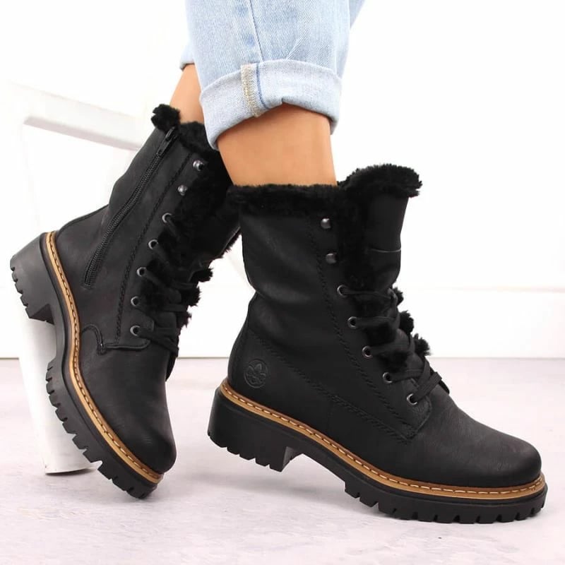 Çizme femra Rieker, të zeza