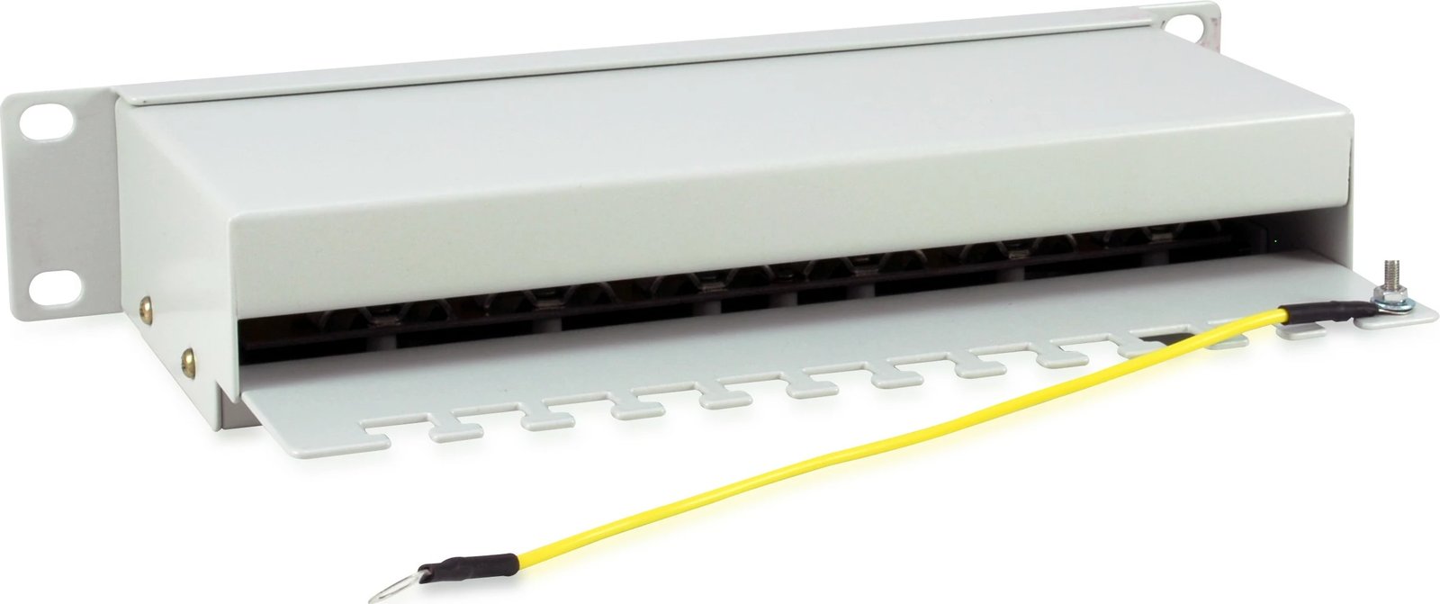 Patch panel EQUIP 12-portë, Cat6/Cat6e, 1U, çelik, gri