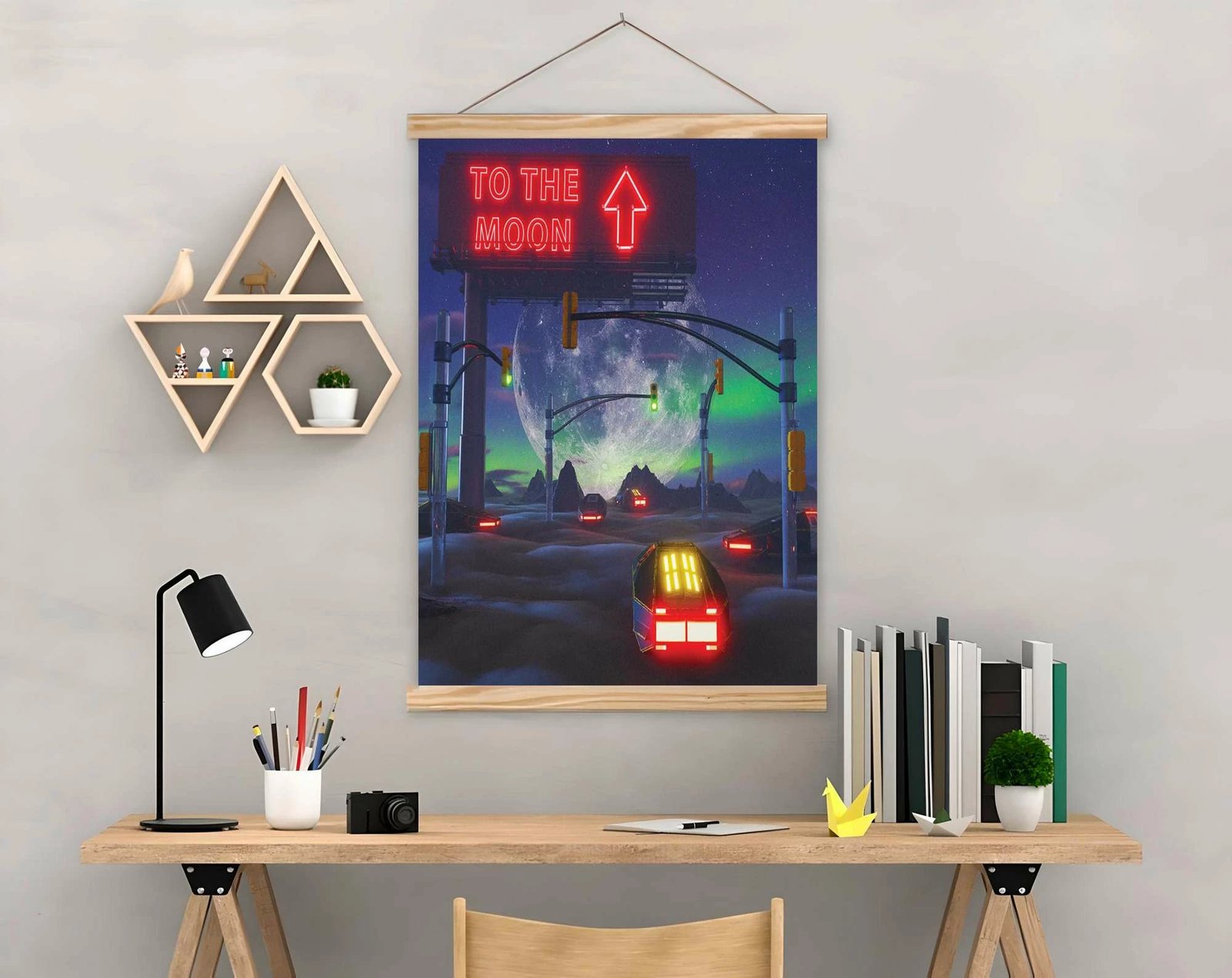 Pikturë dekorative me kornizë, shumëngjyrëshe, Wallity, MRG53, 50x70cm