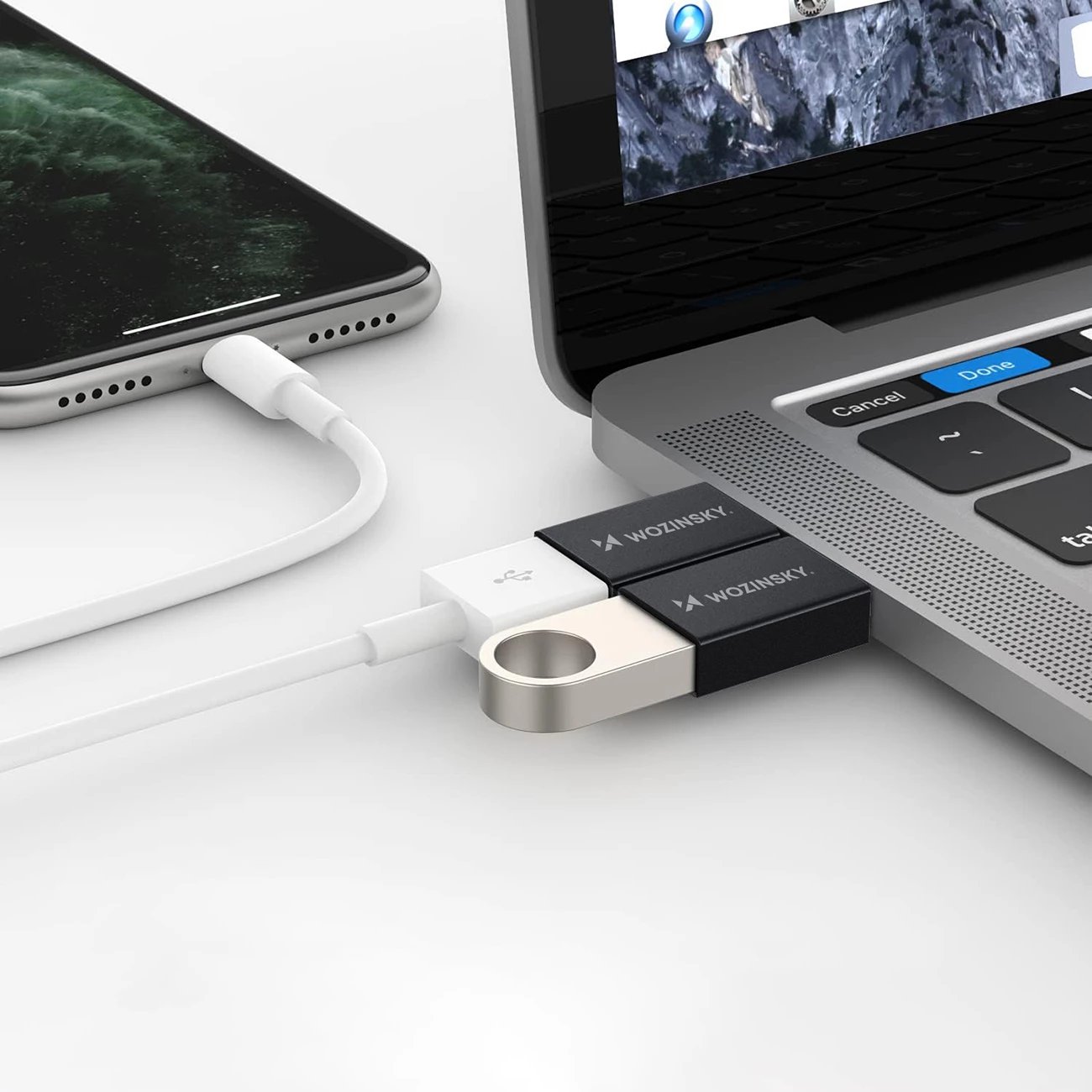 Adapter USB-C në USB-A Wozinsky W10GY1S, 10Gb/s, i zi