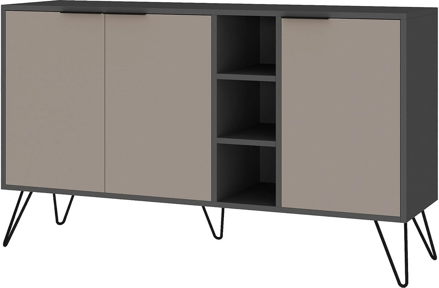 Konsol Skye Decor, Clara, antracit dhe kafe e çelët