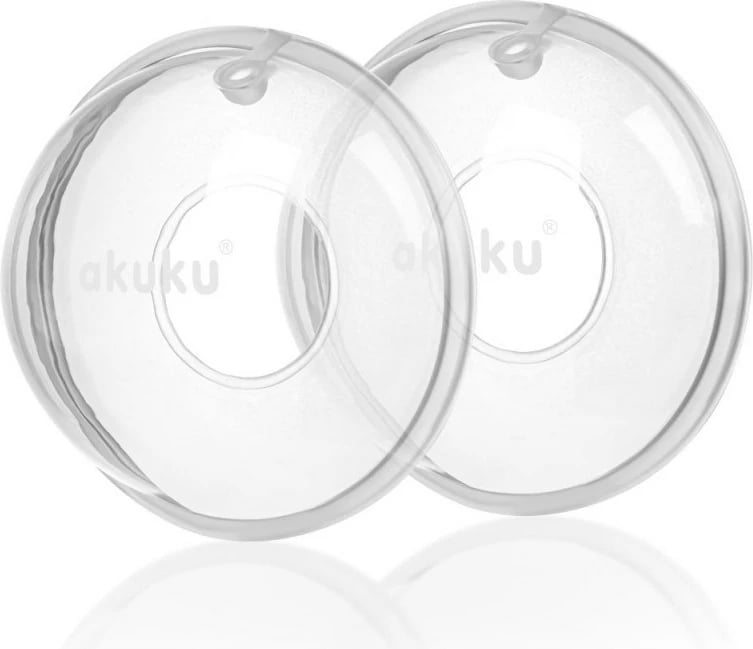 Guaska laktacioni, AKUKU, silikon pa BPA, transparente, set 2 copë