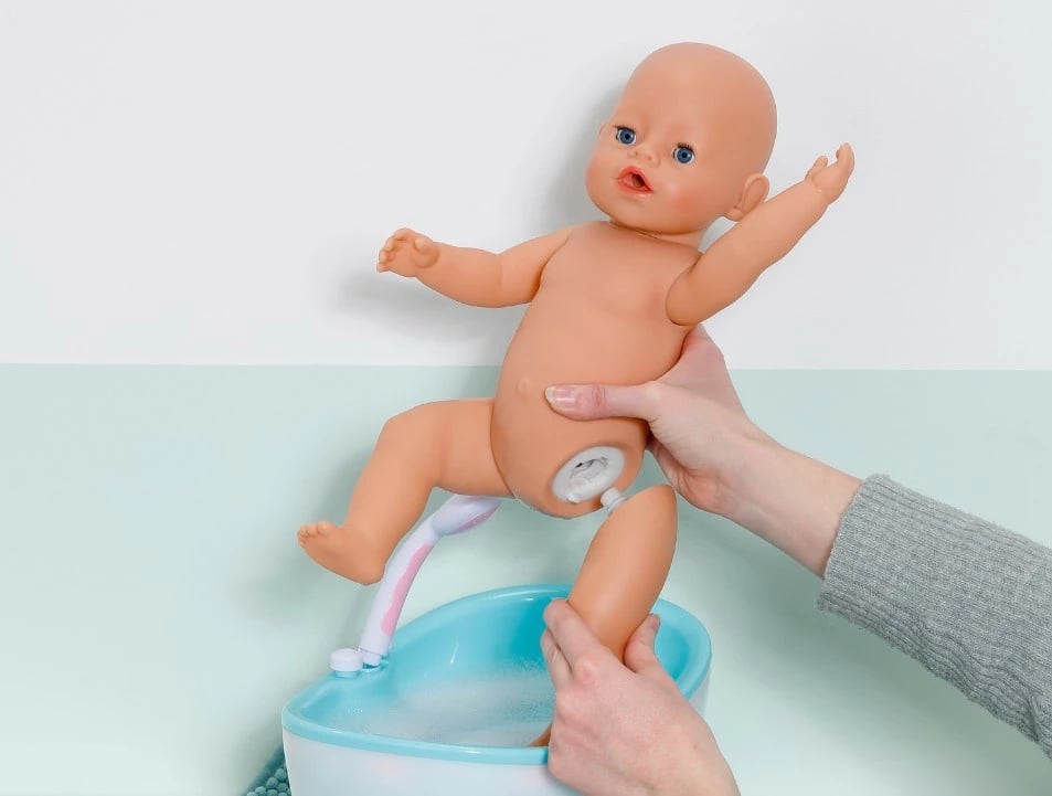 Kukull BABY born Emma, Zapf, 43 cm, me 10 aksesorë, rozë