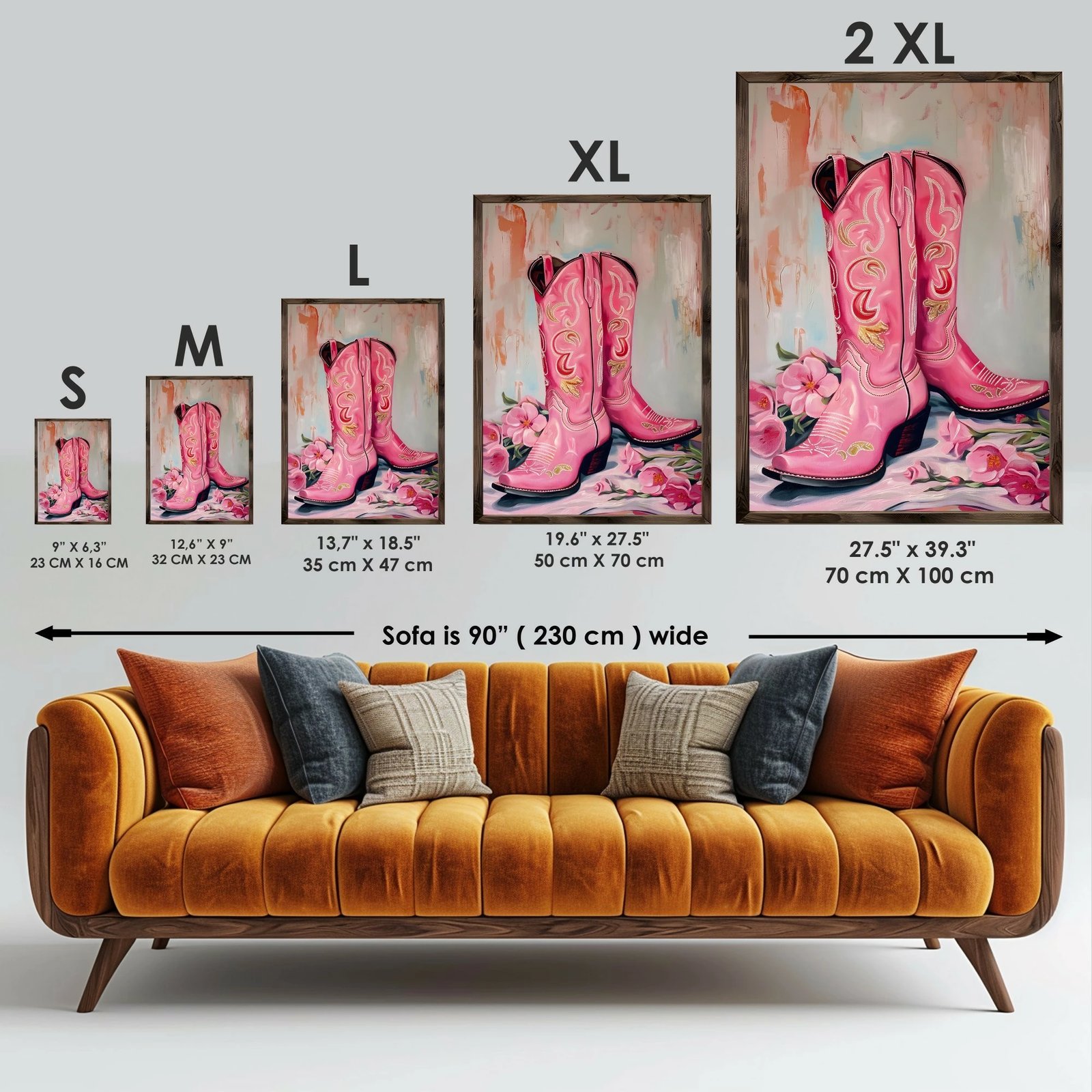 Pikturë dekorative me kornizë, MDF, Wallity, GE083-L