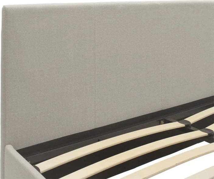 Krevat Norse dopio, material stof ngjyrë ekru, me hapsirë për depo, 160x200cm