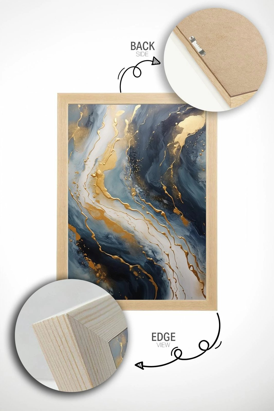 Pikturë dekorative me kornizë, Wallity, Artsrmdl30, shumëngjyrëshe, 33x48cm