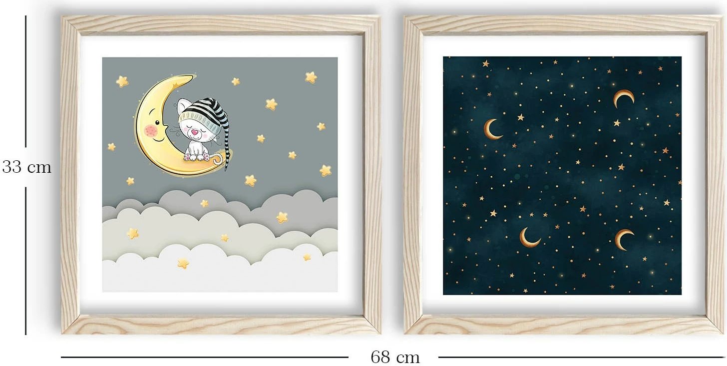 Pikturë dekorative me kornizë MDF (2 copë), Wallity, 2P3333KCT-009