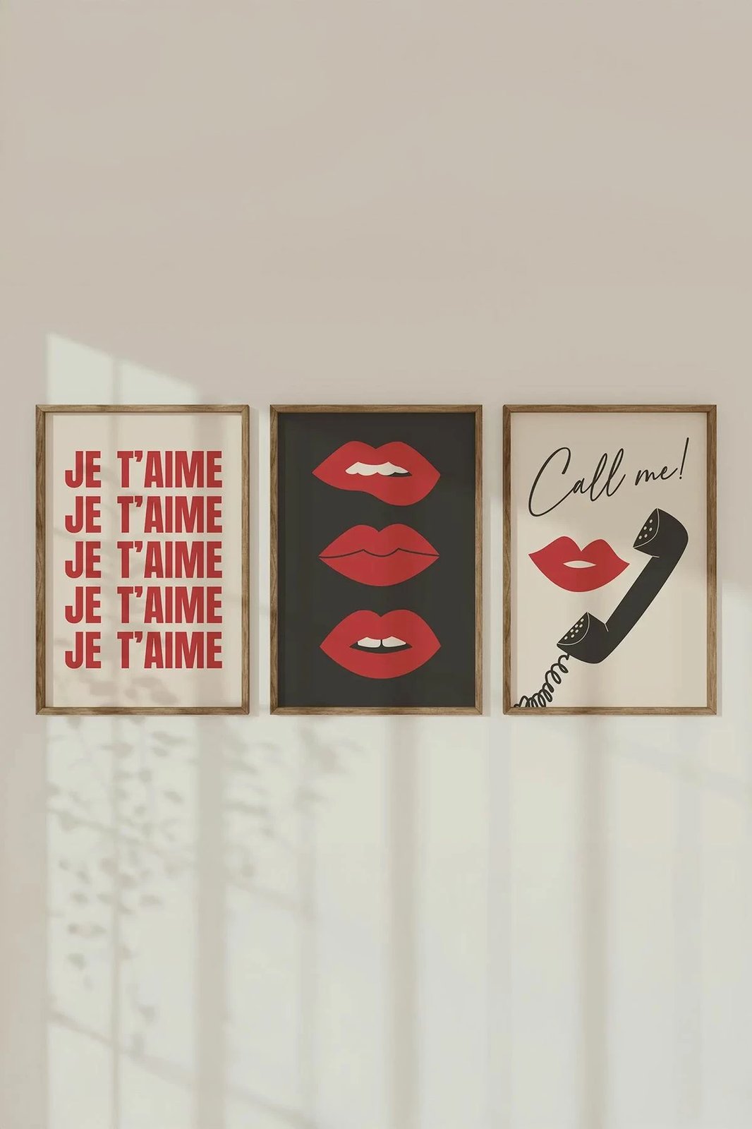 Pikturë dekorative me kornizë (3 copë), Wallity, Ersy3Ham10