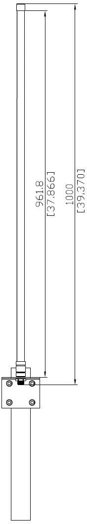 Antennë ALLNET ANT-868-7,3dbi-OMNI, 868MHz, 7.3dBi, e bardhë