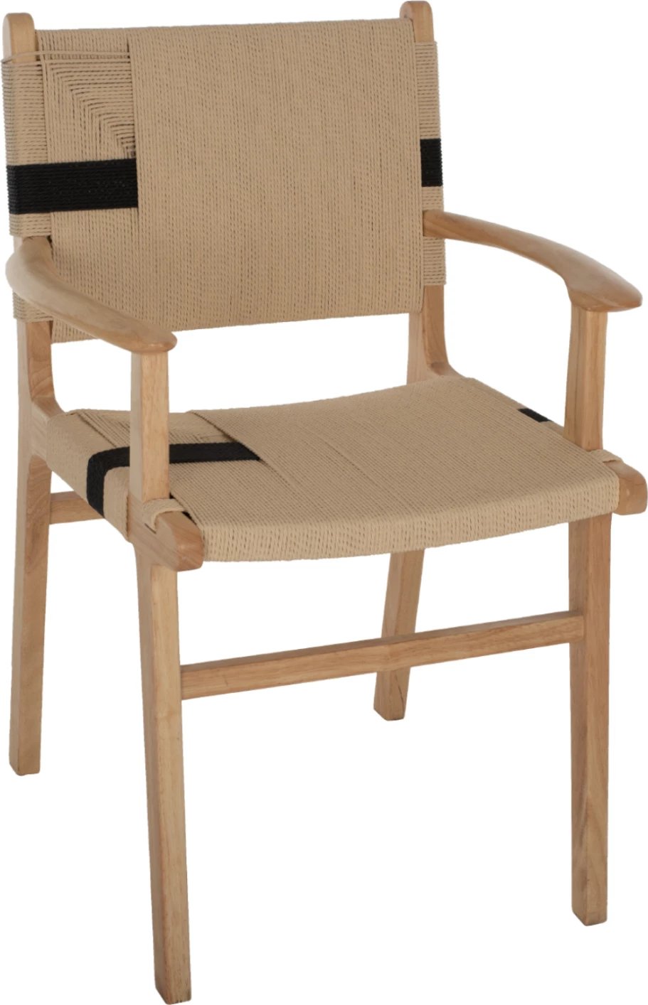 Karrige pa krahë, dru gome dhe litar, 62,5x60x88 cm, FH9324.01