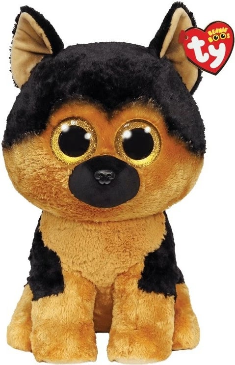 Lodër pelushi TY Spirit German Shepherd, 42 cm, zi/kafe